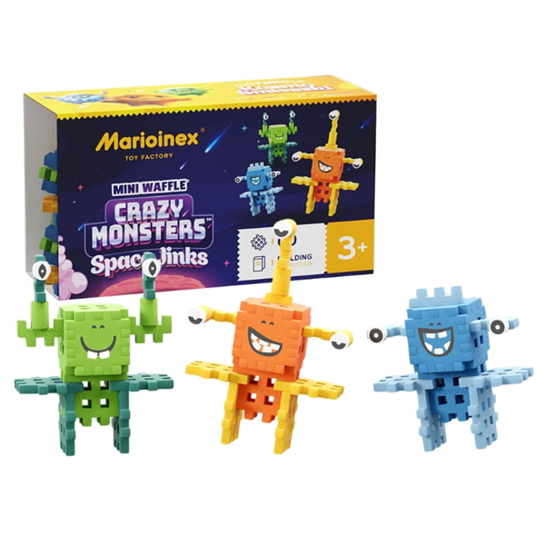Mini Waffle - Monstres Fous : Folies Spatiales 60 pcs (fr-en)