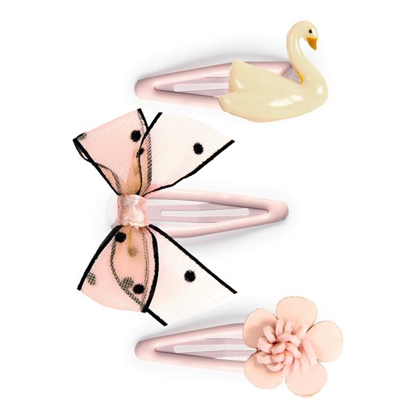 Image Plume / Barrettes Violette x3