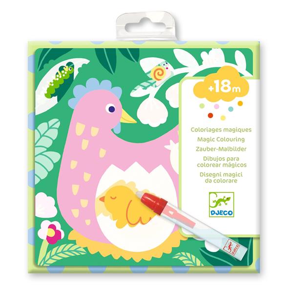 Image Coloriages magiques / Coucou caché maman-bébé du jardin