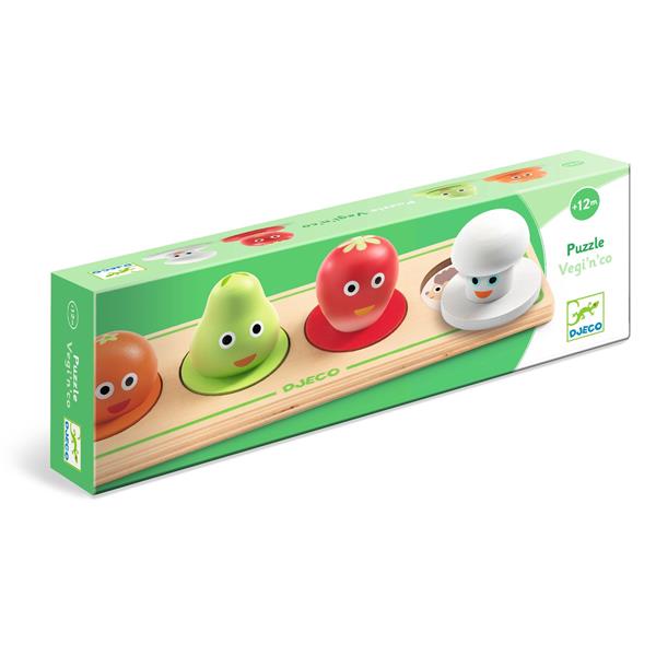 Image Wooden puzzle / Vegi'n'Co / 4 pcs