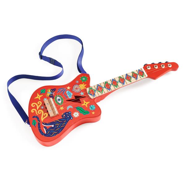 Image Animambo / Guitare Rock 4 cordes métalliques - Petit Modèle