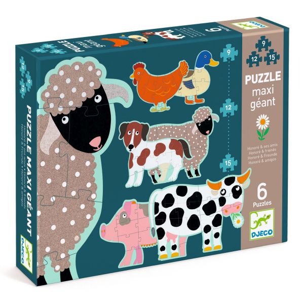 Image Giant Puzzle / Honoré and friends / 9,12,15 pcs