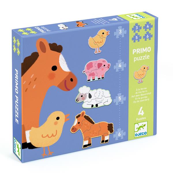 Image Primo Puzzle / À la ferme / 3, 4, 5, 6 pcs