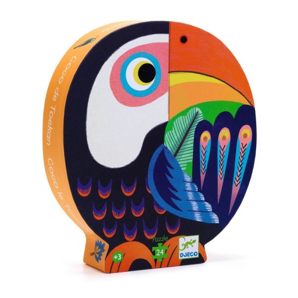 Image Puzzle silhouette / Coco le Toucan - 24 pcs