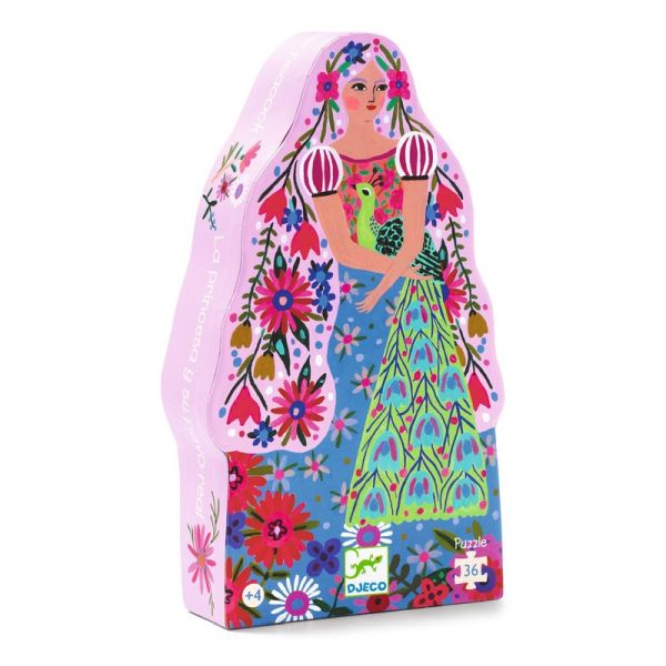 Image Silhouette puzzle / The princess and her peacock - 36 pcs*