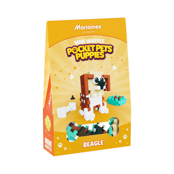 Image Mini Waffle - Pocket Puppies : Beagle 46 pcs (fr-en)
