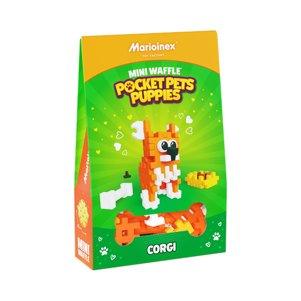 Image Mini Waffle - Pocket Puppies : Corgi 49 pcs (fr-en)
