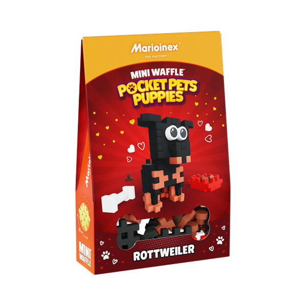 Image Mini Waffle - Pocket Puppies : Rottweiler 50 pcs (fr-en)