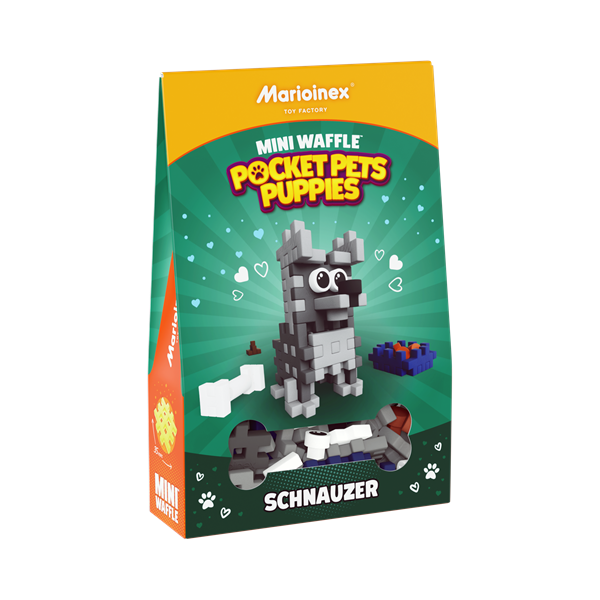 Image Mini Waffle - Pocket Puppies : Schnauzer 49 pcs (fr-en)