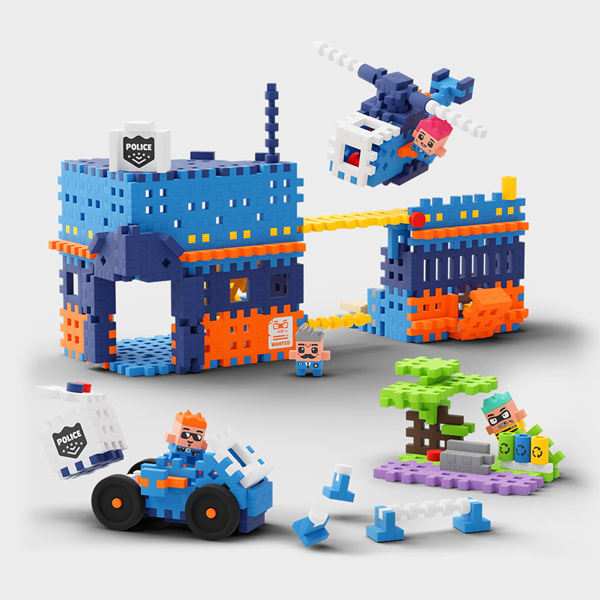 Mini Waffle City - Poste de police 280 pcs (fr-en)