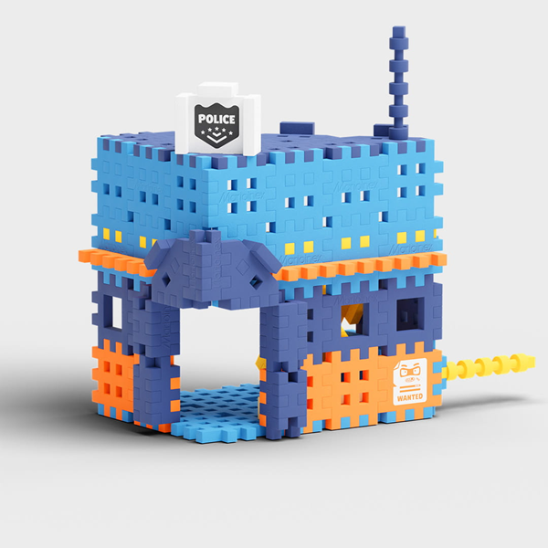 Mini Waffle City - Poste de police 280 pcs (fr-en)
