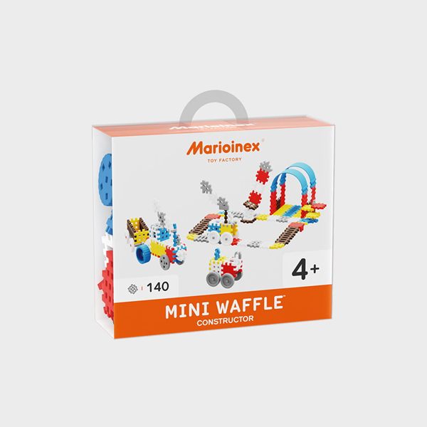 Image Mini Waffle - Constructeur - Bleu Large 140 pcs (fr-en)