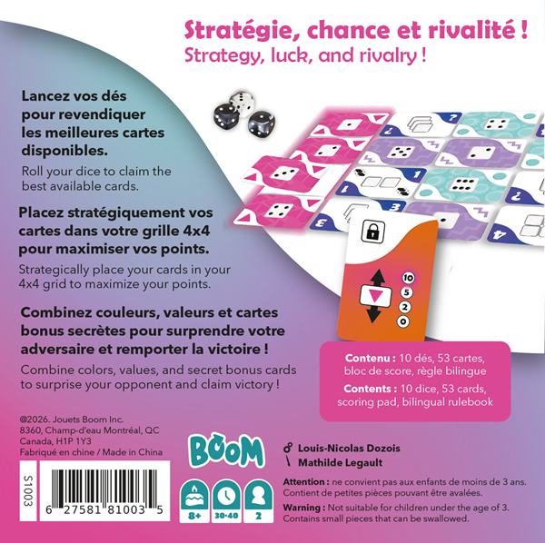 Roll'n Bump Duel (FR-EN) boîte dessous
